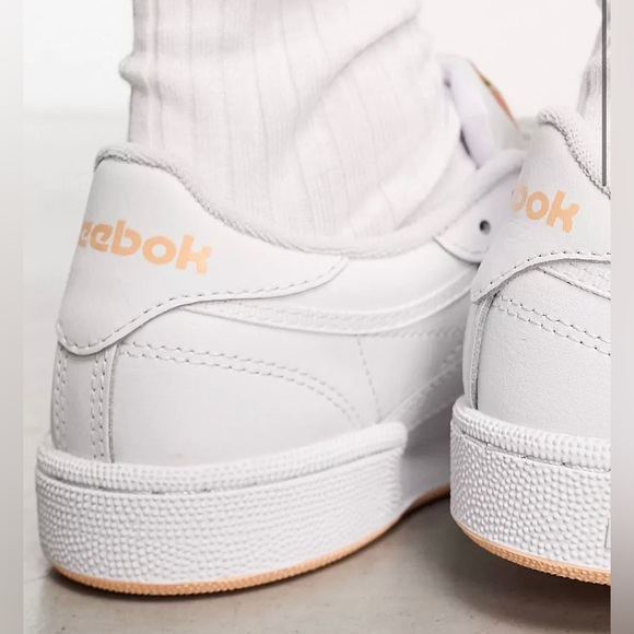 Reebok Club C 85 Sneakers White/Aura Orange Size M8.5/W10 - Picture 5 of 6